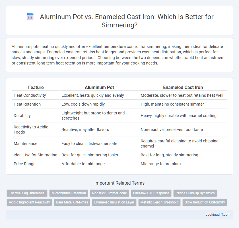 Aluminum Pot vs. Enameled Cast Iron: Which Is Better for Simmering?