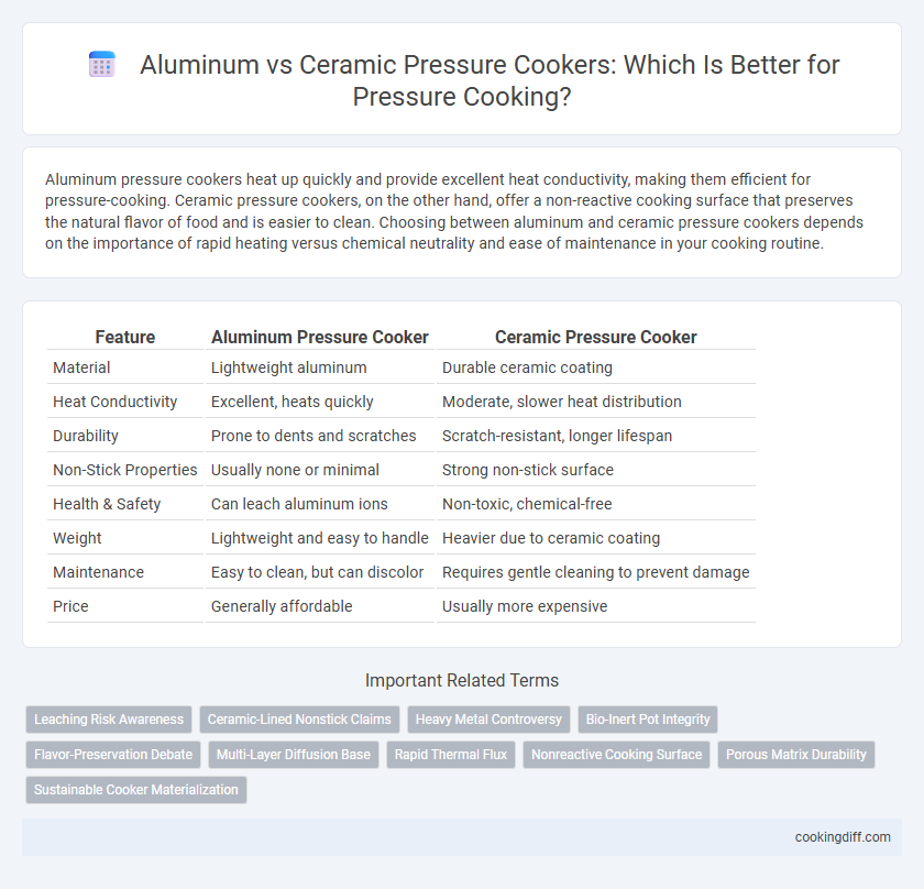 Aluminum vs Ceramic Pressure Cookers: Which Is Better for Pressure Cooking?