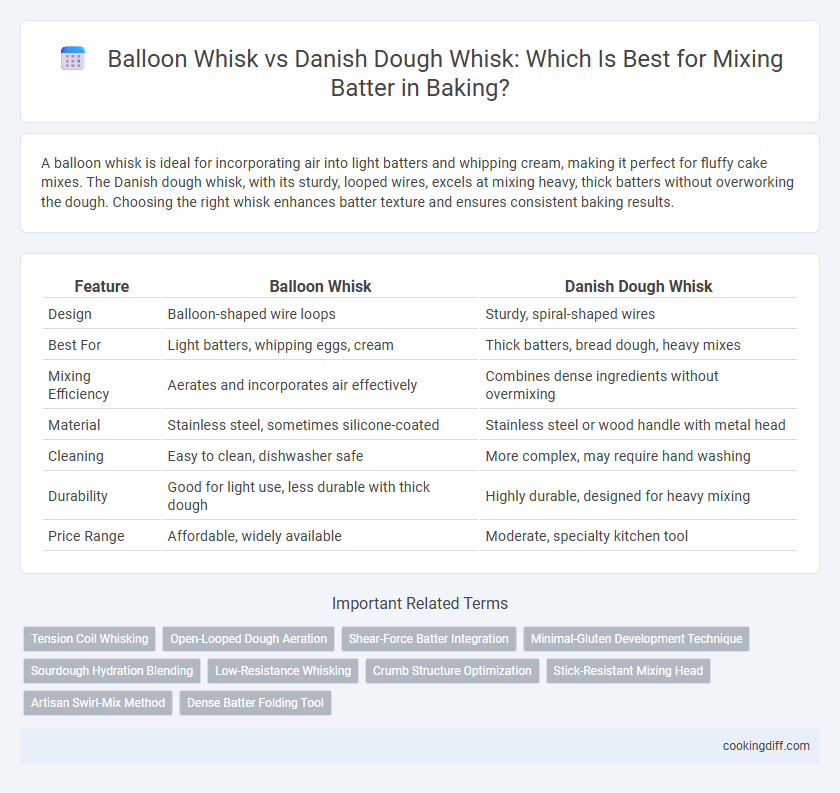 Balloon Whisk vs Danish Dough Whisk: Which Is Best for Mixing Batter in Baking?