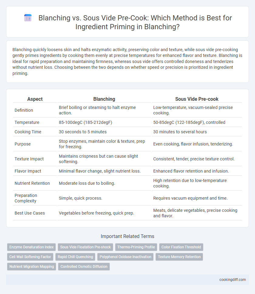 Blanching vs. Sous Vide Pre-Cook: Which Method is Best for Ingredient Priming in Blanching?