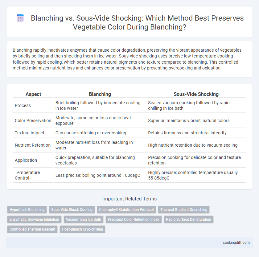 Blanching vs. Sous-Vide Shocking: Which Method Best Preserves Vegetable Color During Blanching?