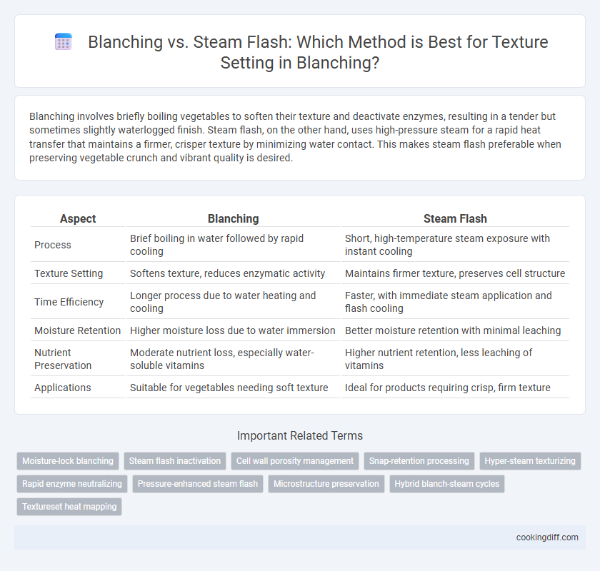 Blanching vs. Steam Flash: Which Method is Best for Texture Setting in Blanching?