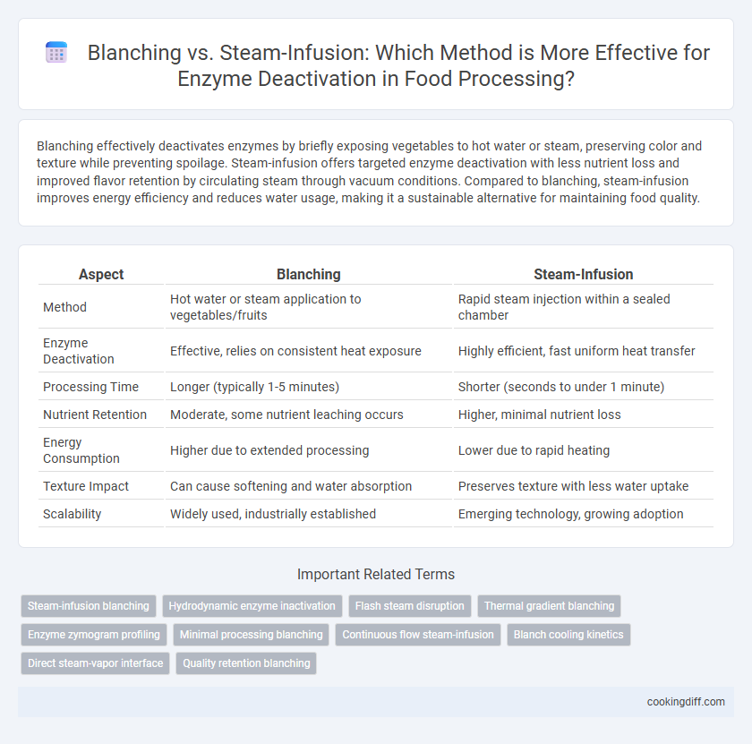 Blanching vs. Steam-Infusion: Which Method is More Effective for Enzyme Deactivation in Food Processing?