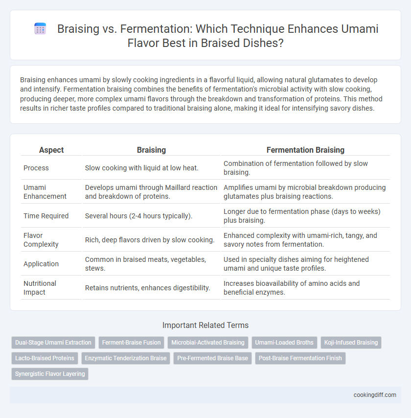 Braising vs. Fermentation: Which Technique Enhances Umami Flavor Best in Braised Dishes?