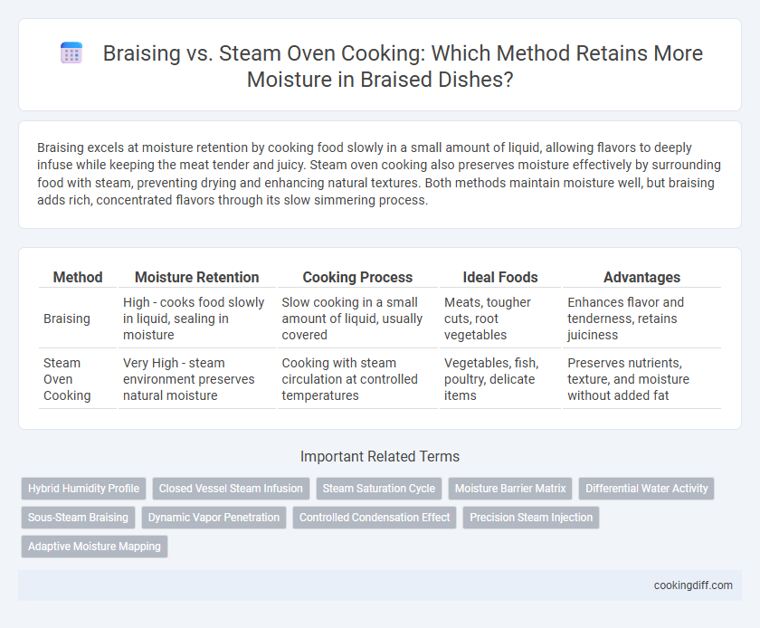 Braising vs. Steam Oven Cooking: Which Method Retains More Moisture in Braised Dishes?