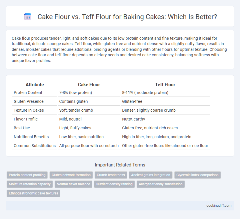 Cake Flour vs. Teff Flour for Baking Cakes: Which Is Better?