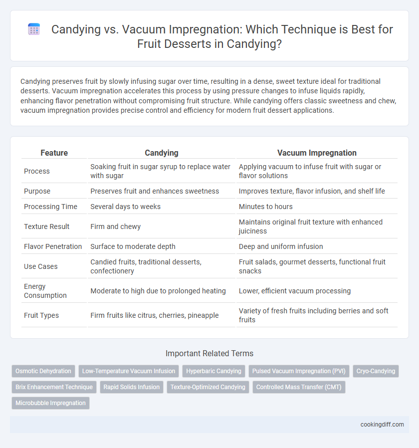 Candying vs. Vacuum Impregnation: Which Technique is Best for Fruit Desserts in Candying?