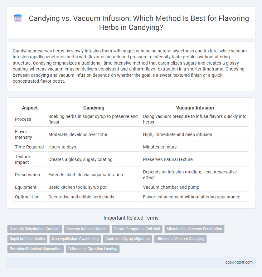 Candying vs. Vacuum Infusion: Which Method Is Best for Flavoring Herbs in Candying?