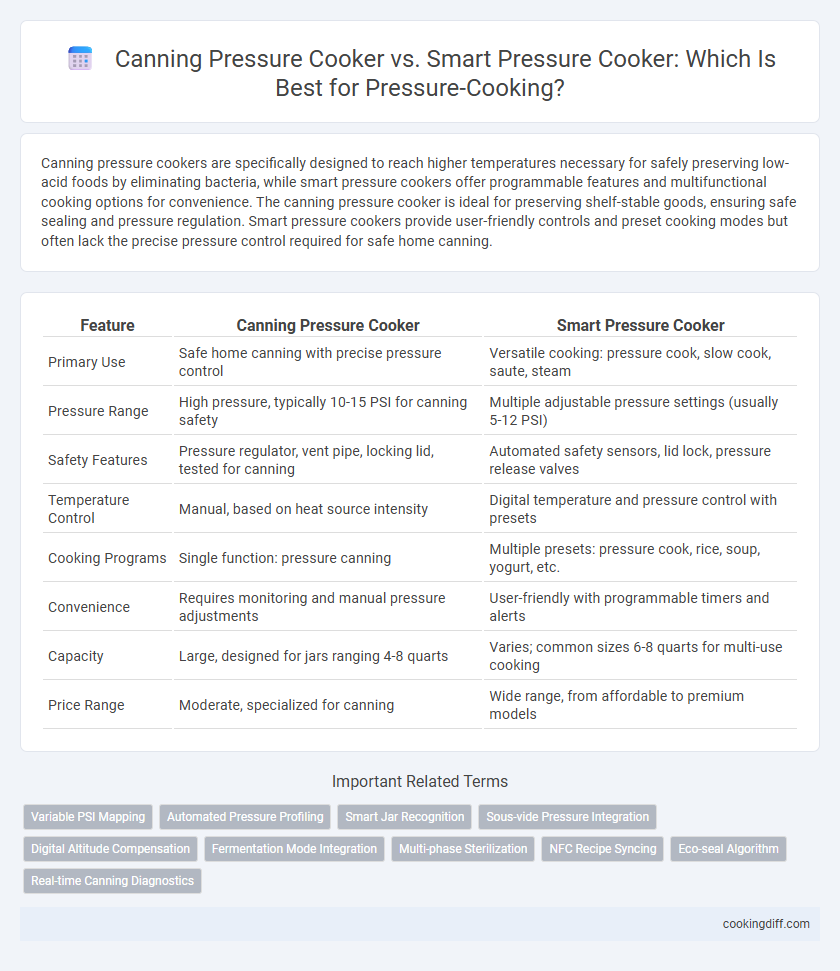 Canning Pressure Cooker vs. Smart Pressure Cooker: Which Is Best for Pressure-Cooking?