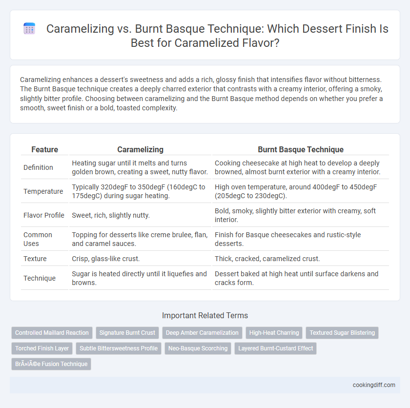 Caramelizing vs. Burnt Basque Technique: Which Dessert Finish Is Best for Caramelized Flavor?