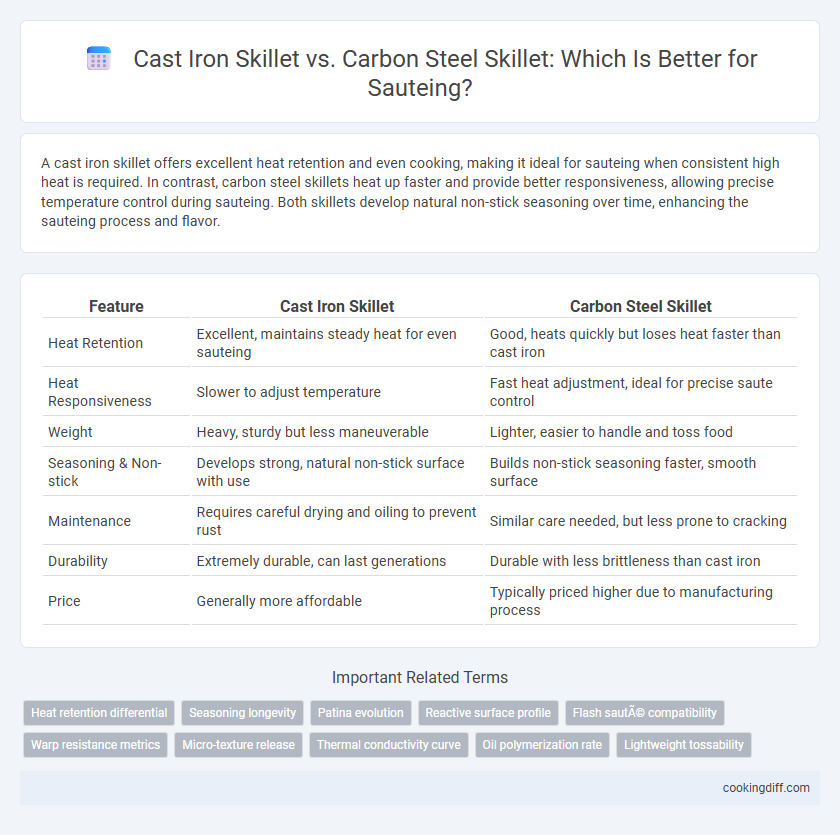 Cast Iron Skillet vs. Carbon Steel Skillet: Which Is Better for Sauteing?
