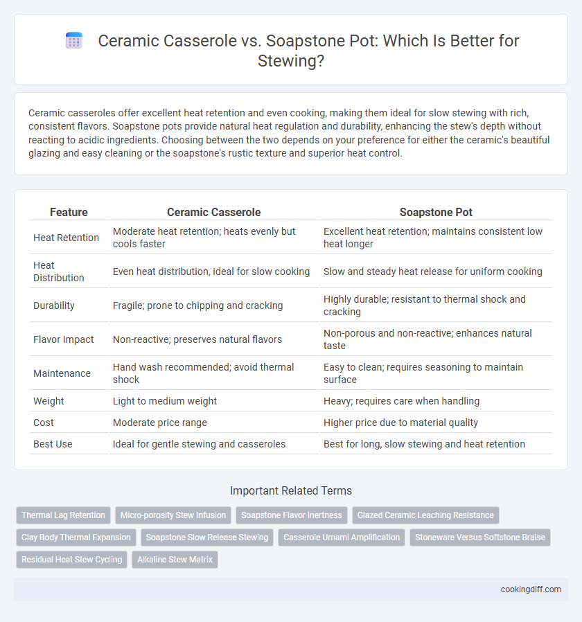 Ceramic Casserole vs. Soapstone Pot: Which Is Better for Stewing?