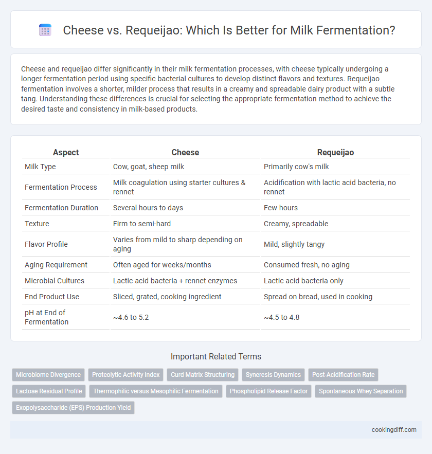 Cheese vs. Requeijao: Which Is Better for Milk Fermentation?