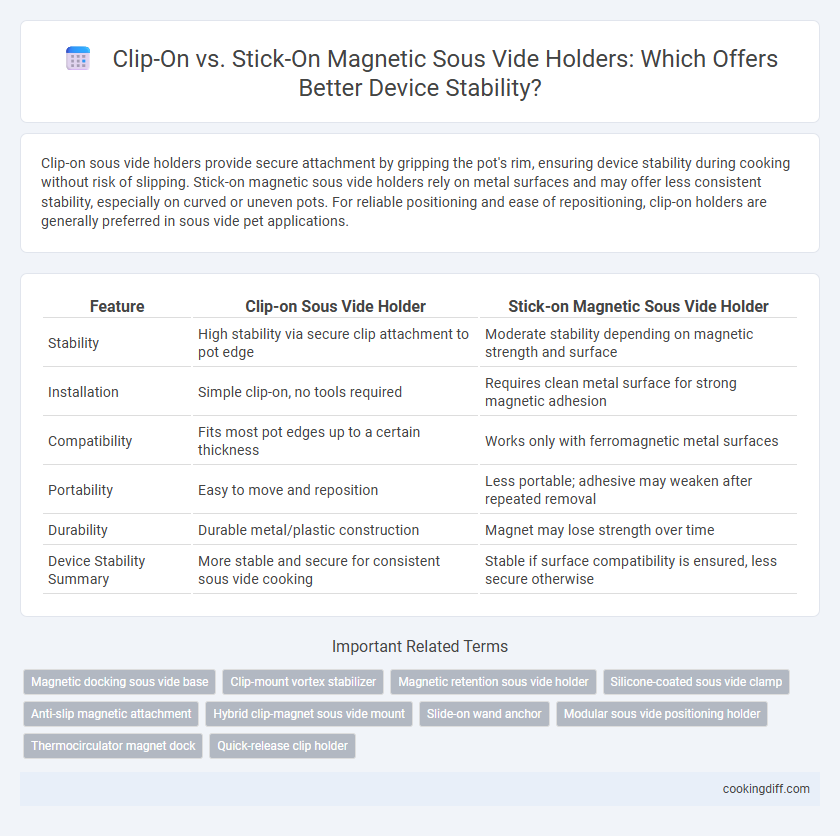 Clip-On vs. Stick-On Magnetic Sous Vide Holders: Which Offers Better Device Stability?