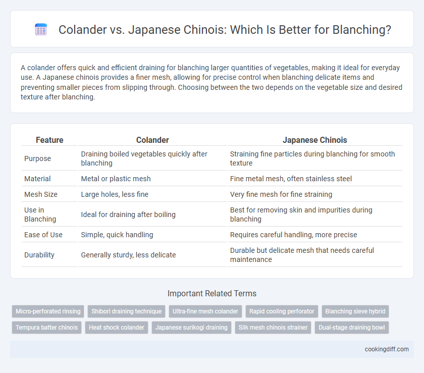 Colander vs. Japanese Chinois: Which Is Better for Blanching?