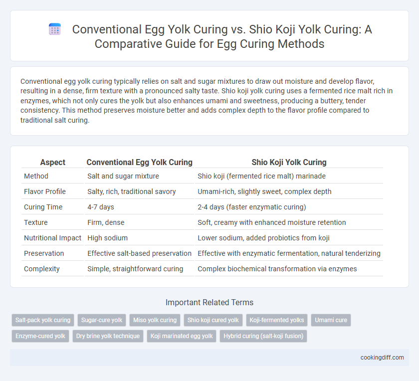 Conventional Egg Yolk Curing vs. Shio Koji Yolk Curing: A Comparative Guide for Egg Curing Methods