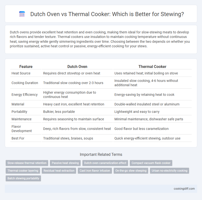 Dutch Oven vs Thermal Cooker: Which is Better for Stewing?