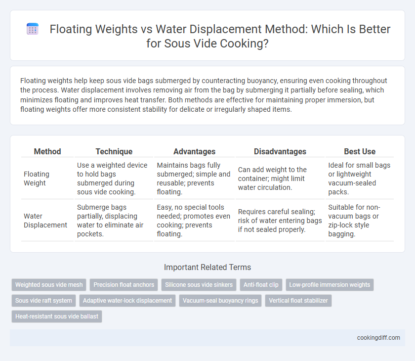 Floating Weights vs Water Displacement Method: Which Is Better for Sous Vide Cooking?