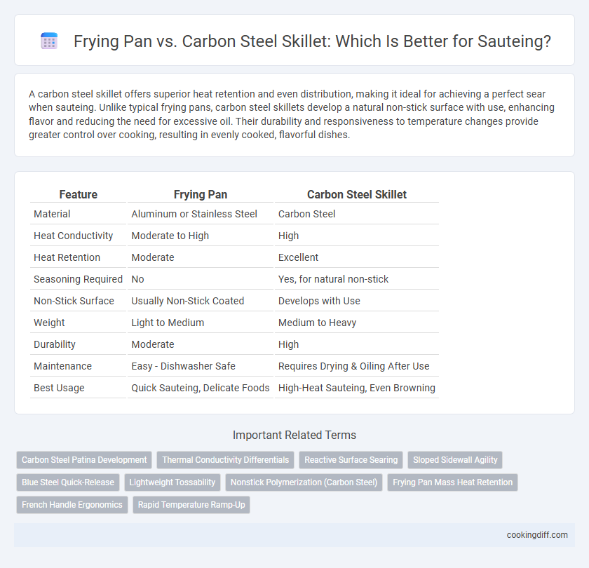 Frying Pan vs. Carbon Steel Skillet: Which Is Better for Sauteing?
