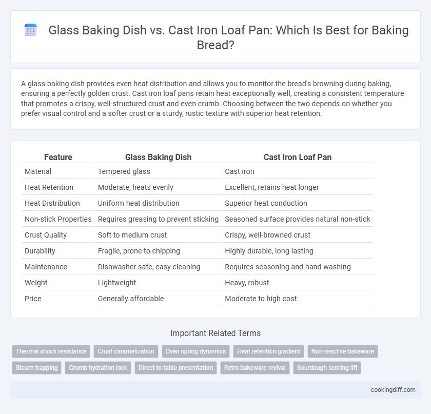 Glass Baking Dish vs. Cast Iron Loaf Pan: Which Is Best for Baking Bread?