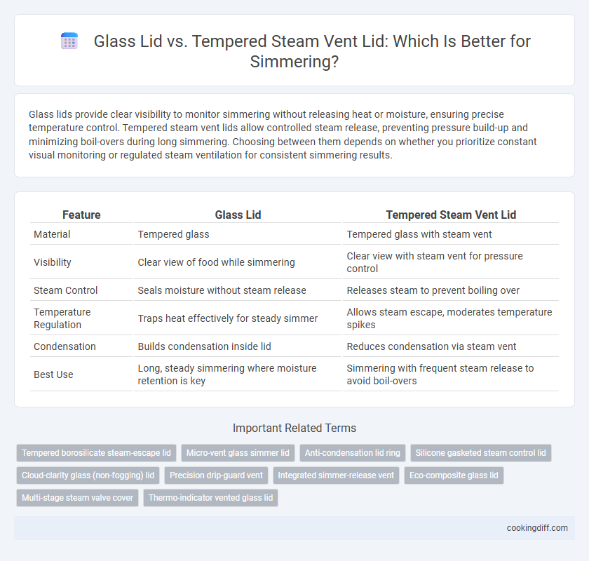 Glass Lid vs. Tempered Steam Vent Lid: Which Is Better for Simmering?