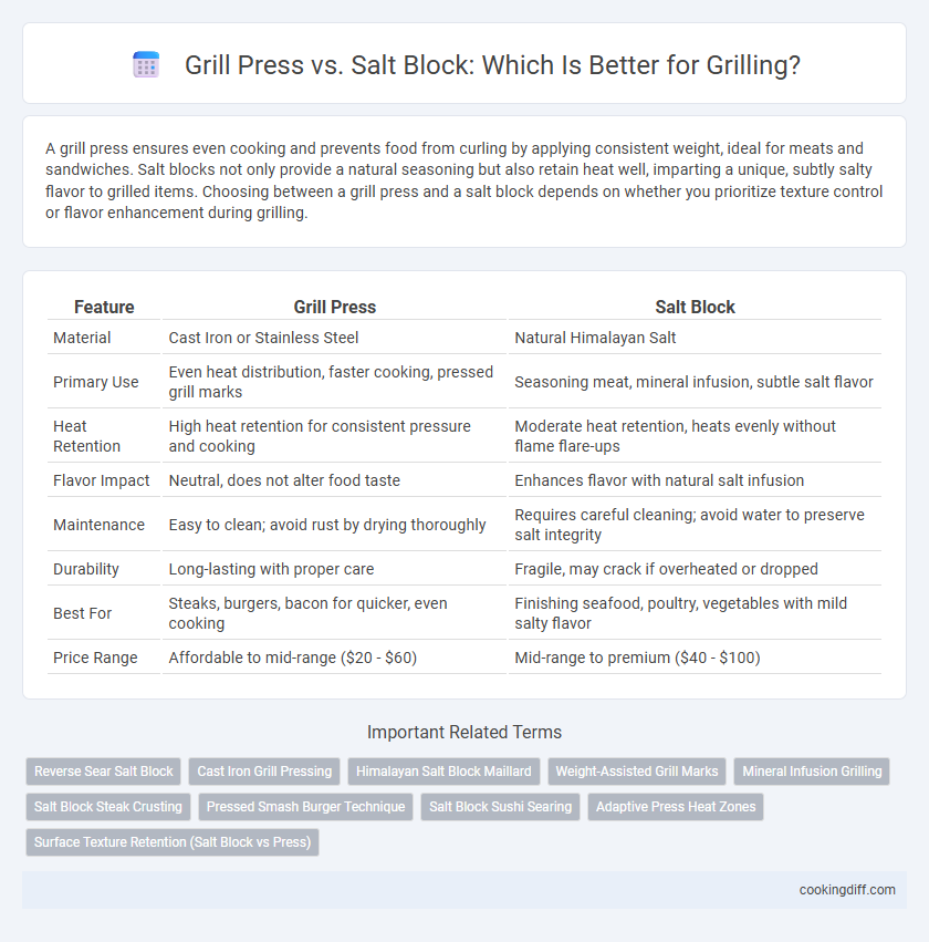Grill Press vs. Salt Block: Which Is Better for Grilling?