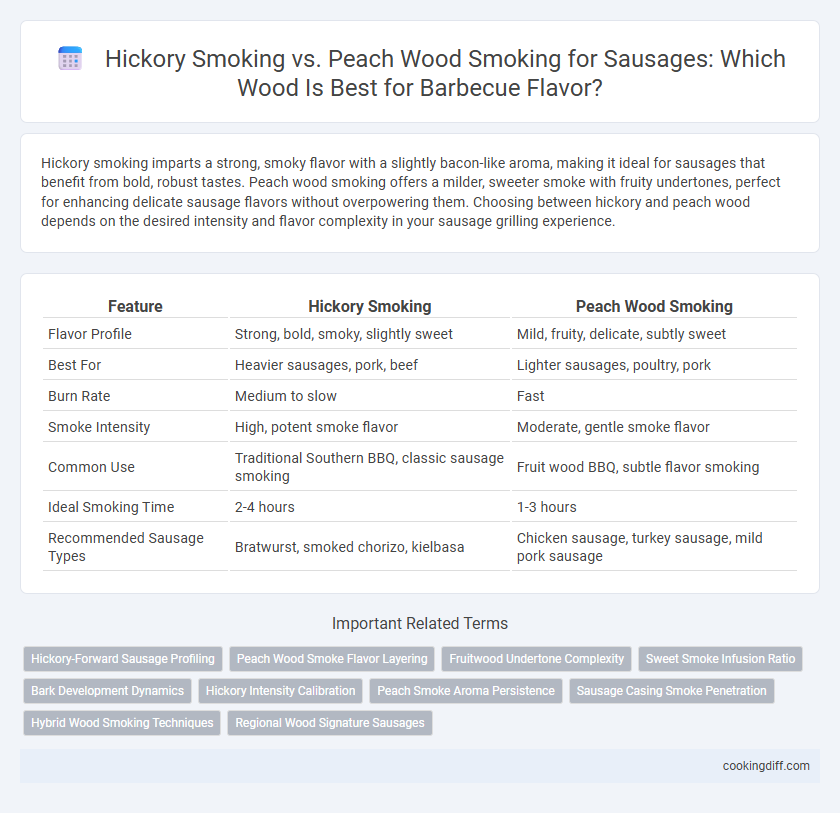 Hickory Smoking vs. Peach Wood Smoking for Sausages: Which Wood Is Best for Barbecue Flavor?