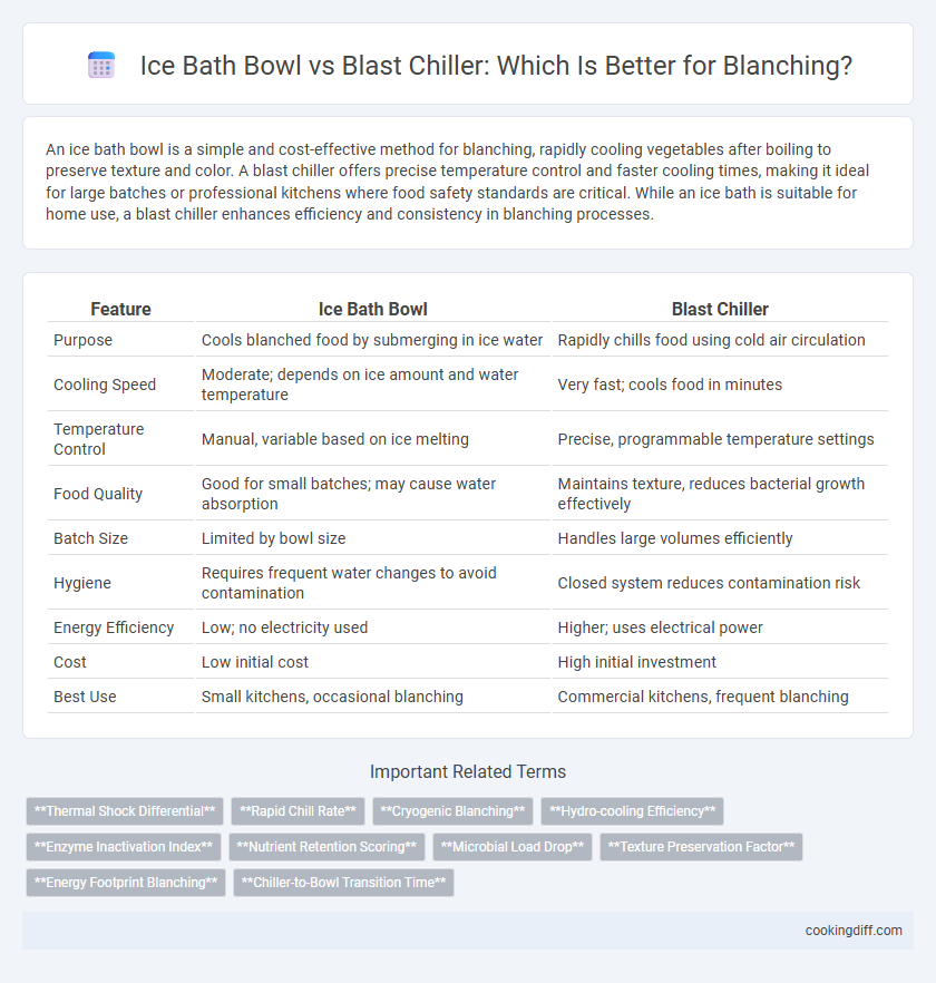 Ice Bath Bowl vs Blast Chiller: Which Is Better for Blanching?