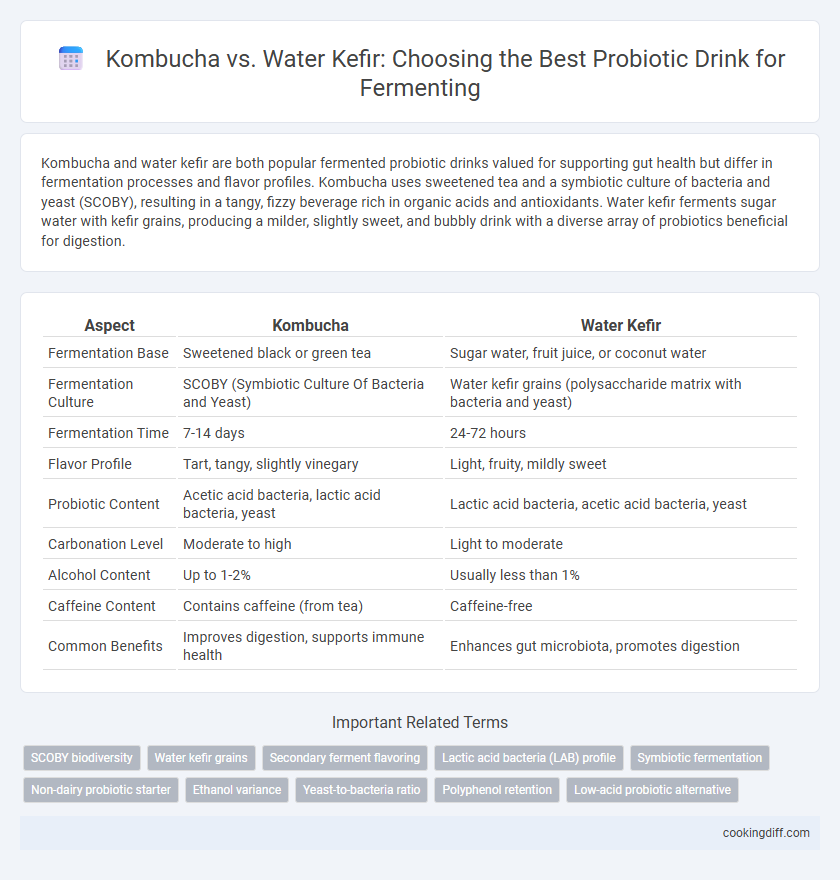 Kombucha vs. Water Kefir: Choosing the Best Probiotic Drink for Fermenting