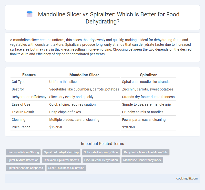Mandoline Slicer vs Spiralizer: Which is Better for Food Dehydrating?