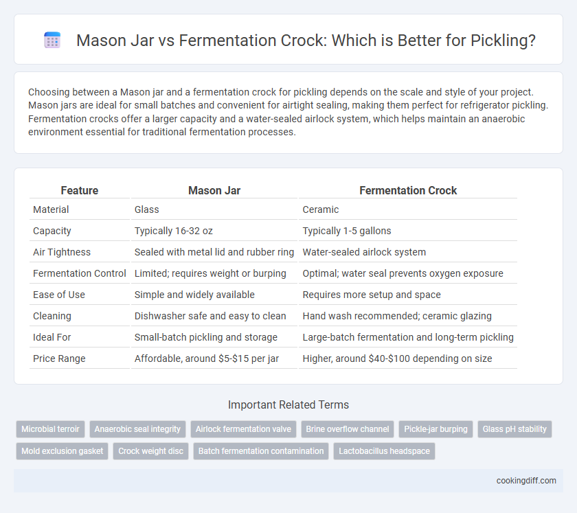 Mason Jar vs Fermentation Crock: Which is Better for Pickling?