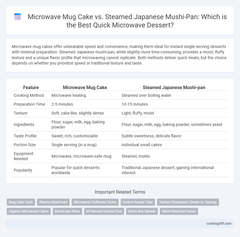 Microwave Mug Cake vs. Steamed Japanese Mushi-Pan: Which is the Best Quick Microwave Dessert?
