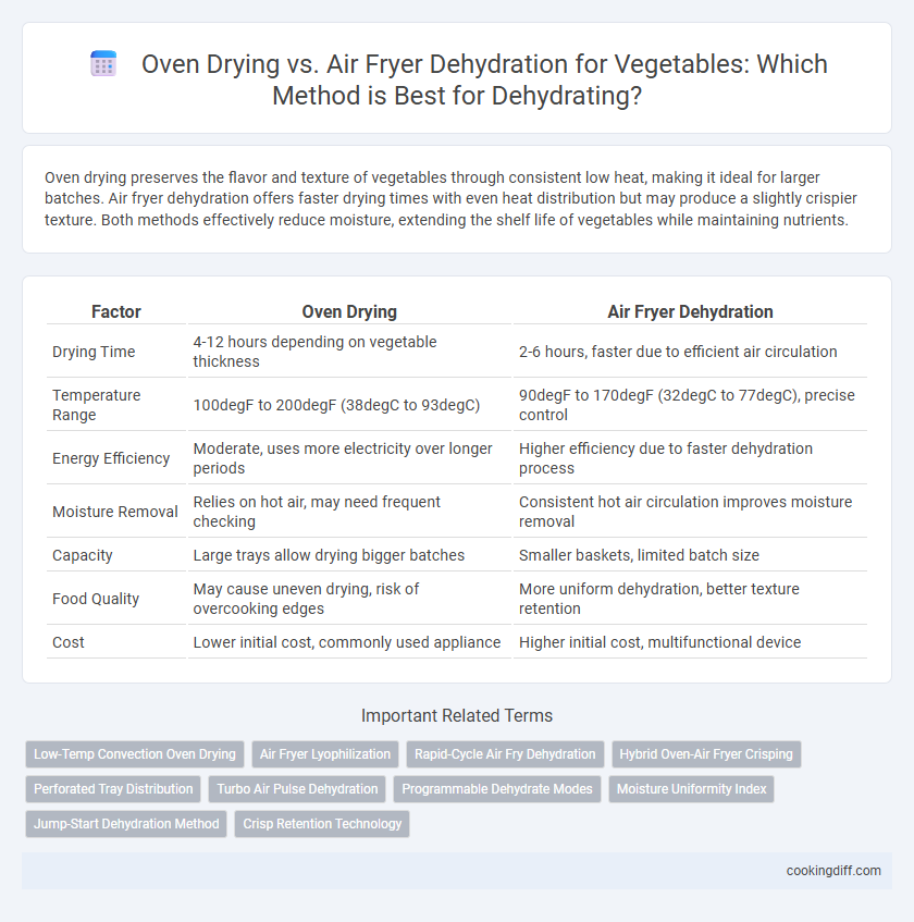 Oven Drying vs. Air Fryer Dehydration for Vegetables: Which Method is Best for Dehydrating?