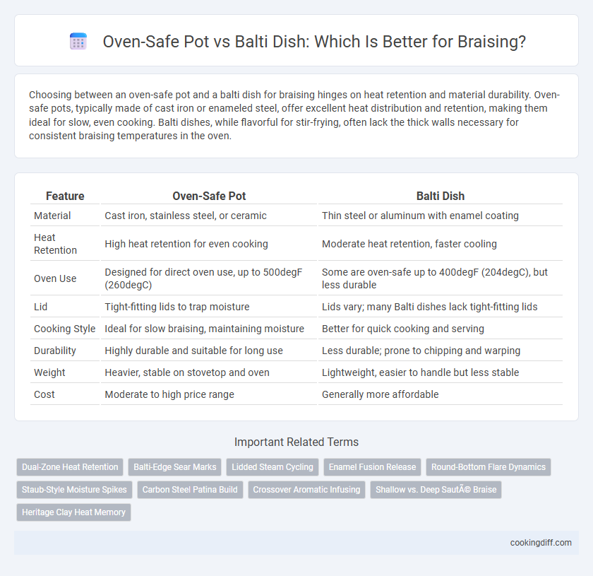 Oven-Safe Pot vs Balti Dish: Which Is Better for Braising?