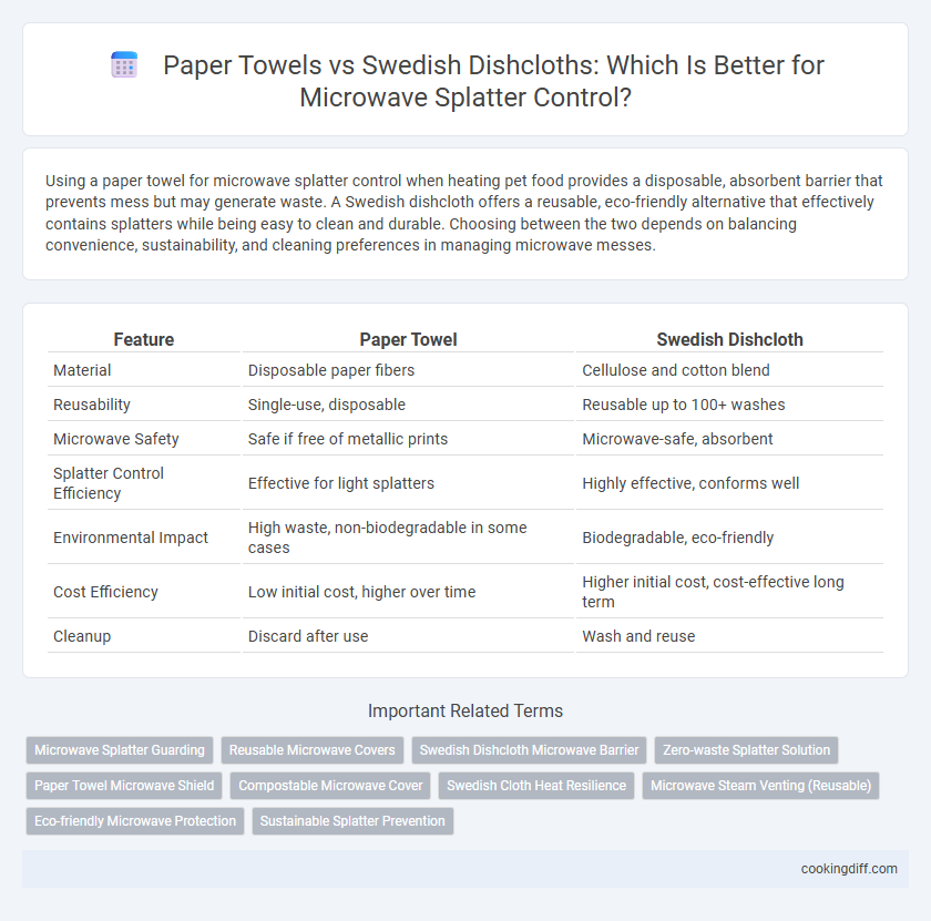 Paper Towels vs Swedish Dishcloths: Which Is Better for Microwave Splatter Control?