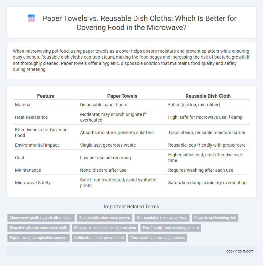 Paper Towels vs. Reusable Dish Cloths: Which Is Better for Covering Food in the Microwave?