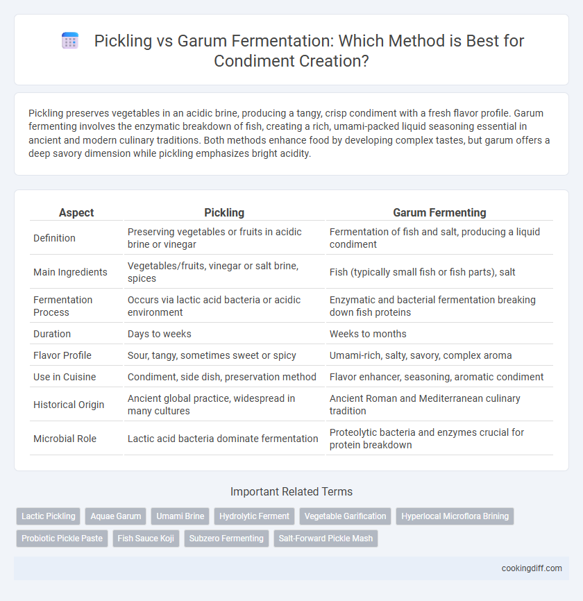 Pickling vs Garum Fermentation: Which Method is Best for Condiment Creation?