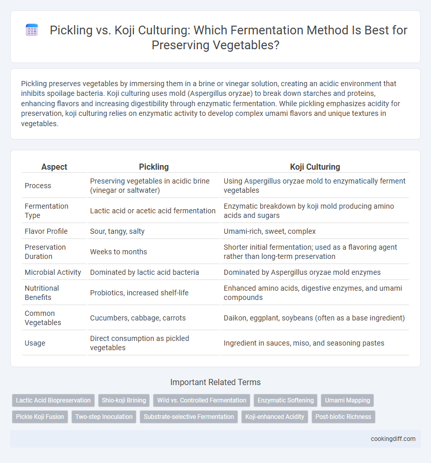 Pickling vs. Koji Culturing: Which Fermentation Method Is Best for Preserving Vegetables?