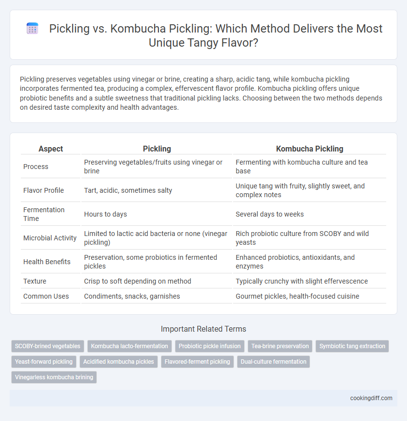 Pickling vs. Kombucha Pickling: Which Method Delivers the Most Unique Tangy Flavor?