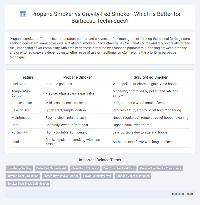 Propane Smoker vs Gravity-Fed Smoker: Which is Better for Barbecue Techniques?