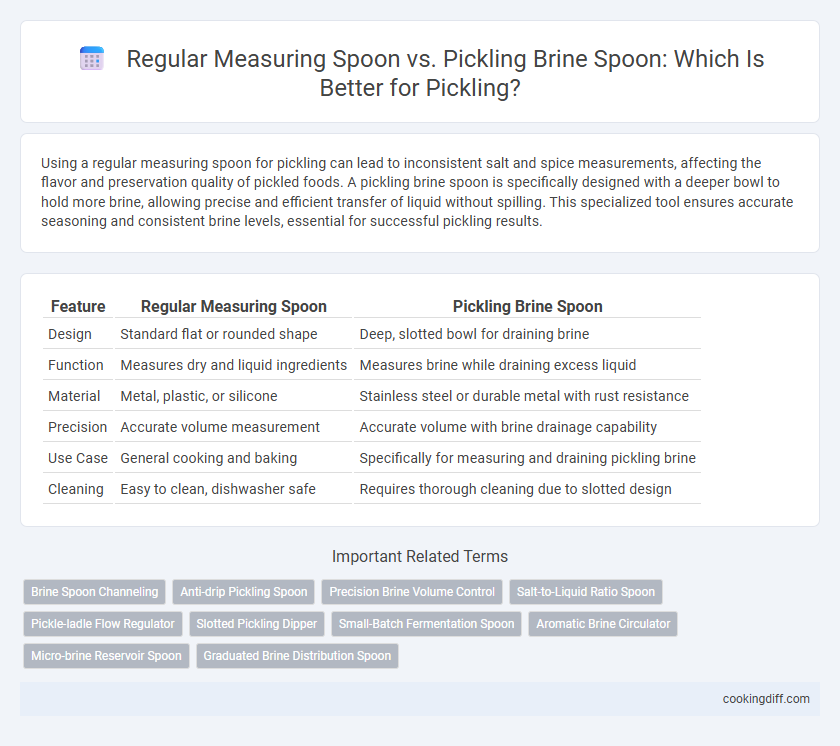 Regular Measuring Spoon vs. Pickling Brine Spoon: Which Is Better for Pickling?