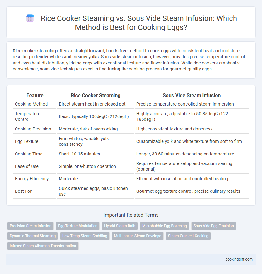 Rice Cooker Steaming vs. Sous Vide Steam Infusion: Which Method is Best for Cooking Eggs?