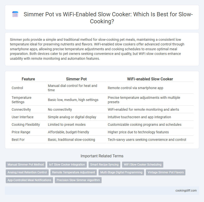 Simmer Pot vs WiFi-Enabled Slow Cooker: Which Is Best for Slow-Cooking?