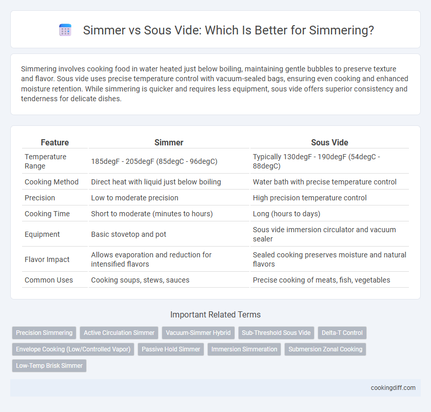 Simmer vs Sous Vide: Which Is Better for Simmering?