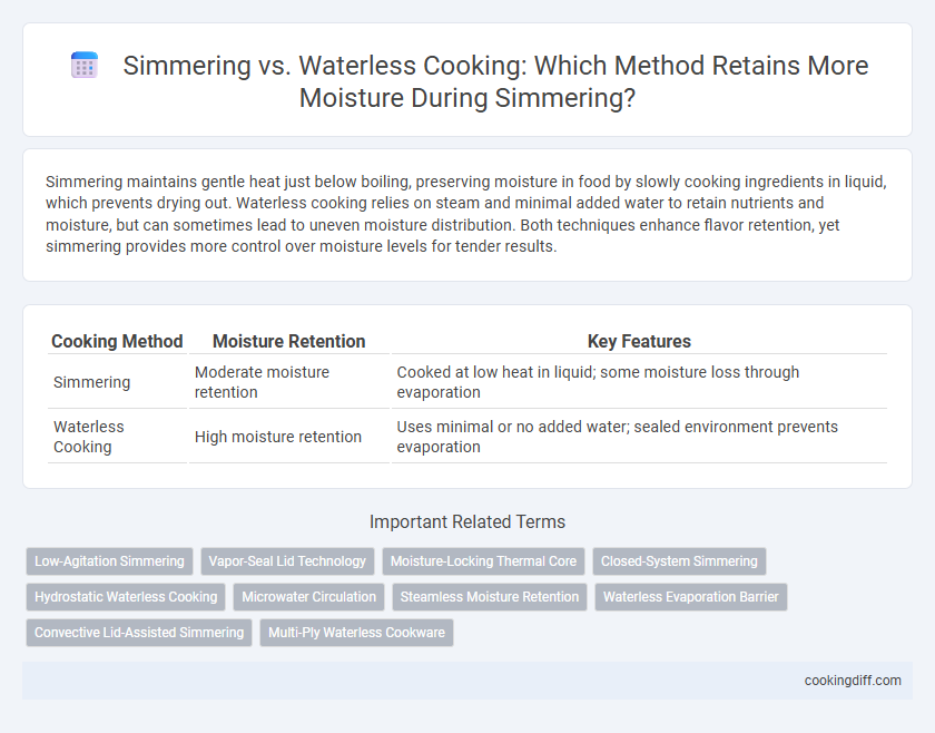 Simmering vs. Waterless Cooking: Which Method Retains More Moisture During Simmering?
