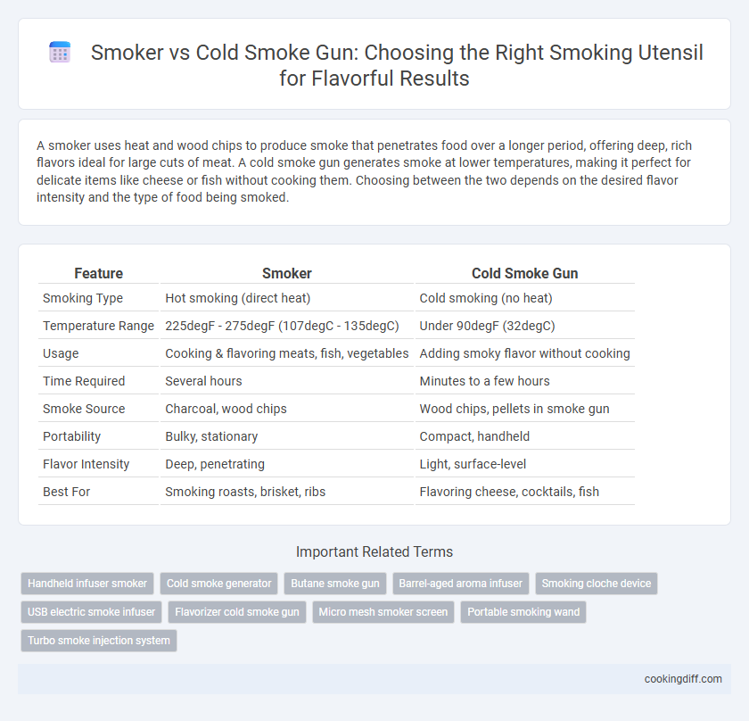 Smoker vs Cold Smoke Gun: Choosing the Right Smoking Utensil for Flavorful Results