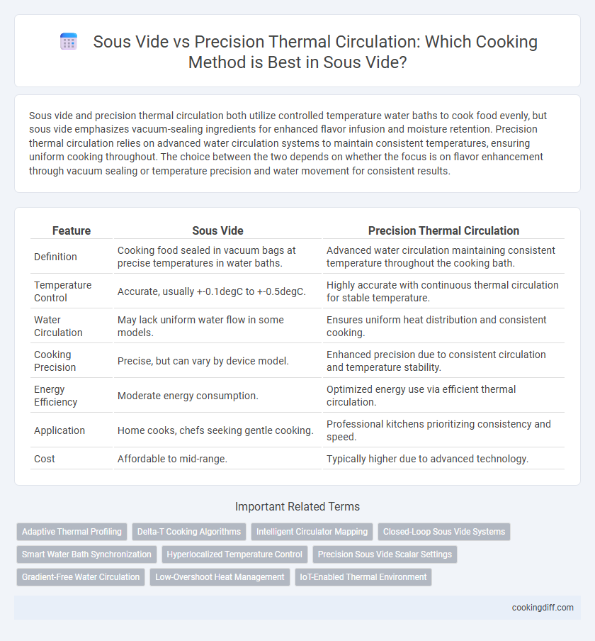 Sous Vide vs Precision Thermal Circulation: Which Cooking Method is Best in Sous Vide?