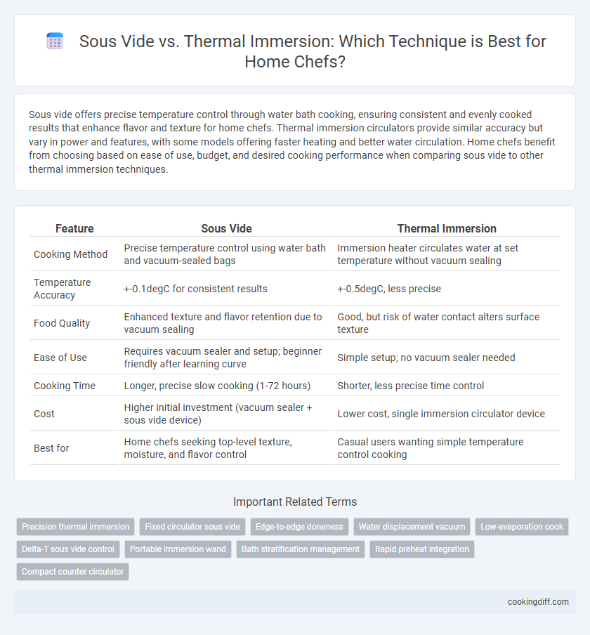 Sous Vide vs. Thermal Immersion: Which Technique is Best for Home Chefs?