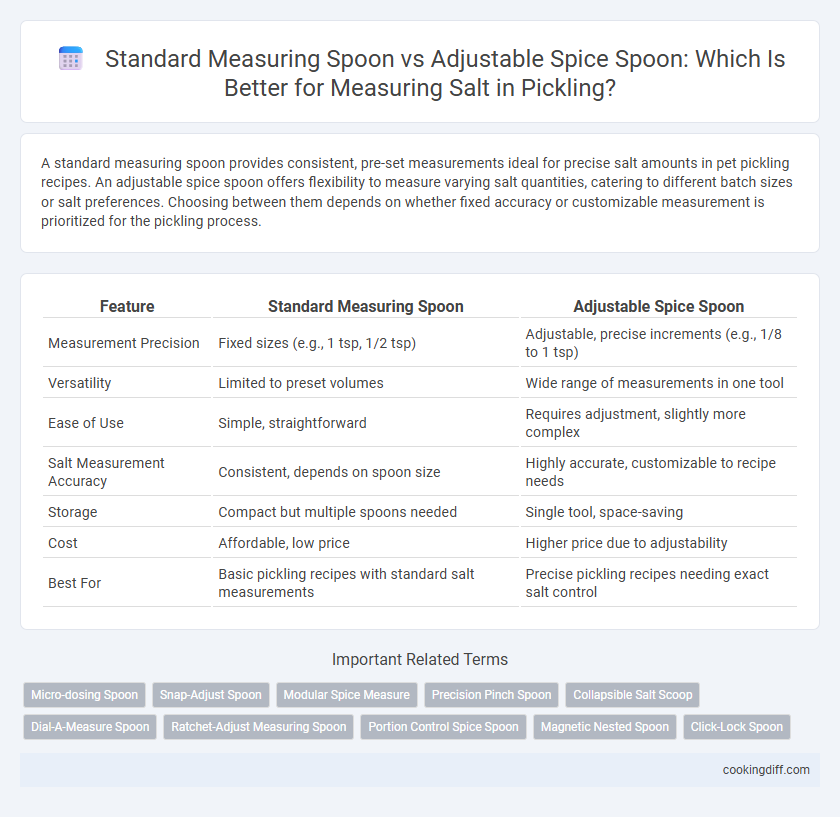 Standard Measuring Spoon vs Adjustable Spice Spoon: Which Is Better for Measuring Salt in Pickling?