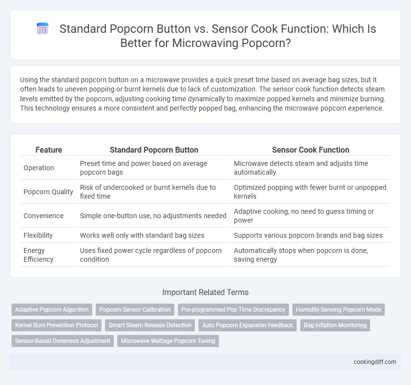 Standard Popcorn Button vs. Sensor Cook Function: Which Is Better for Microwaving Popcorn?